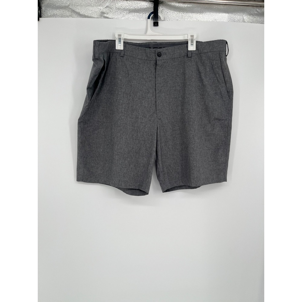 PGA Tour Performance Golf Shorts Men 44 Gray Stretch Flat Front Country Club